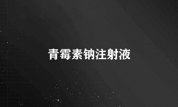 青霉素钠注射液
