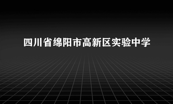 四川省绵阳市高新区实验中学