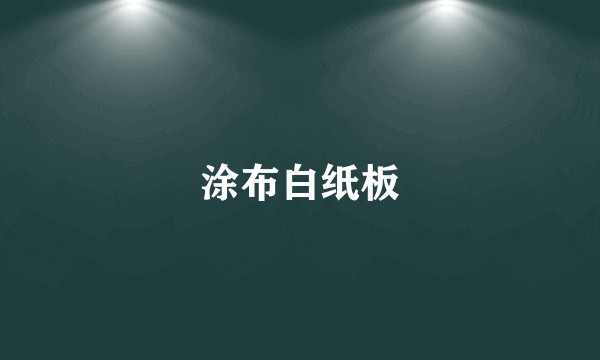 涂布白纸板