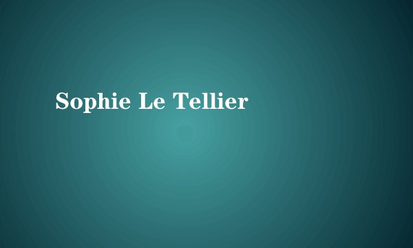 Sophie Le Tellier