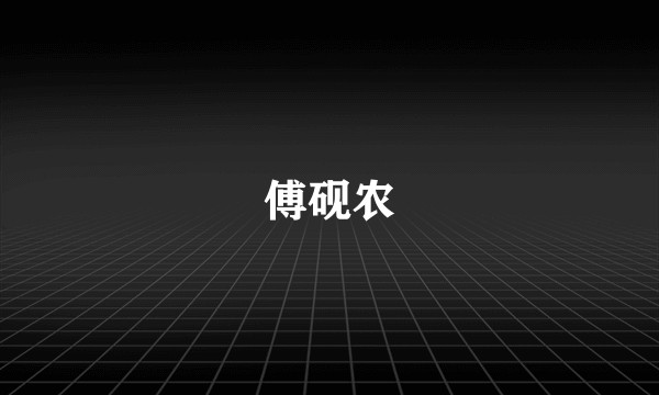 傅砚农