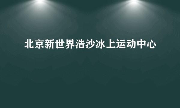 北京新世界浩沙冰上运动中心