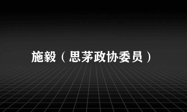 施毅（思茅政协委员）