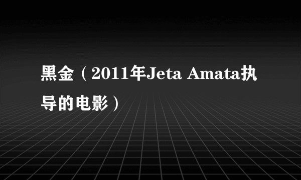黑金（2011年Jeta Amata执导的电影）