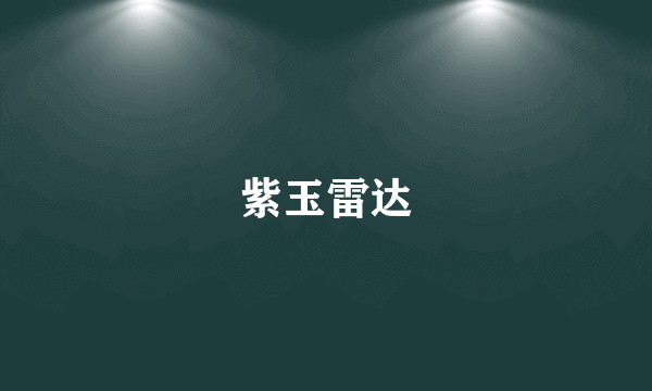 紫玉雷达