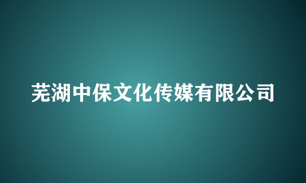 芜湖中保文化传媒有限公司