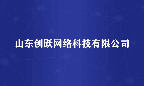 山东创跃网络科技有限公司
