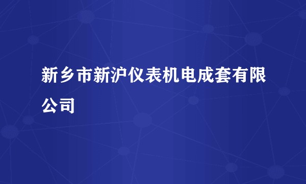 新乡市新沪仪表机电成套有限公司