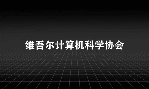 维吾尔计算机科学协会