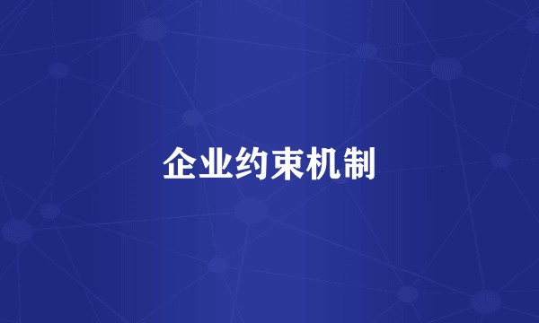 企业约束机制
