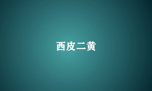 西皮二黄