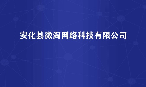 安化县微淘网络科技有限公司