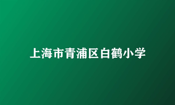 上海市青浦区白鹤小学