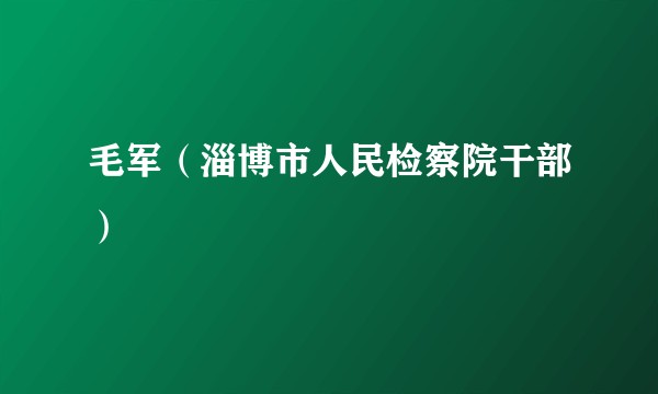 毛军（淄博市人民检察院干部）