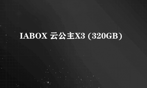 IABOX 云公主X3 (320GB)