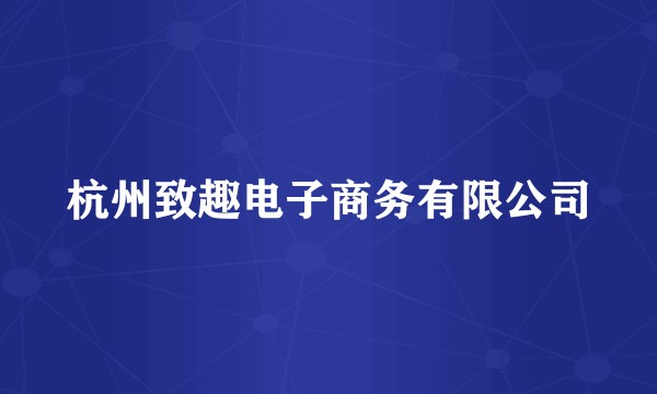 杭州致趣电子商务有限公司
