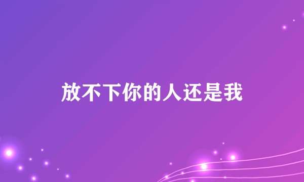 放不下你的人还是我