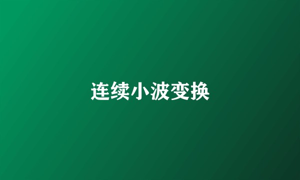 连续小波变换