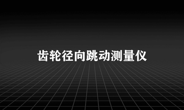 齿轮径向跳动测量仪