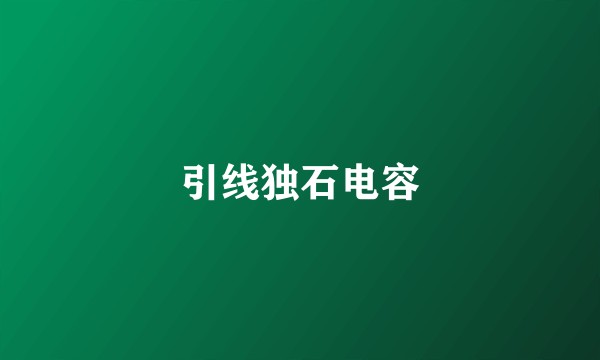 引线独石电容