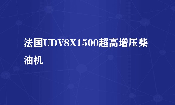 法国UDV8X1500超高增压柴油机