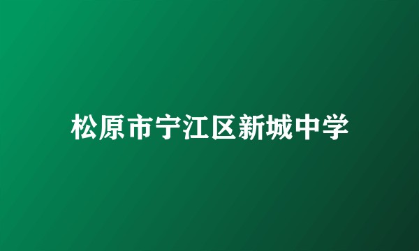 松原市宁江区新城中学