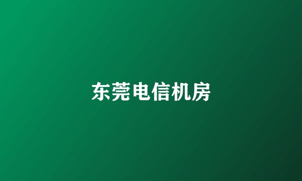 东莞电信机房