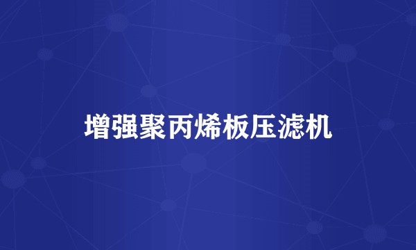 增强聚丙烯板压滤机