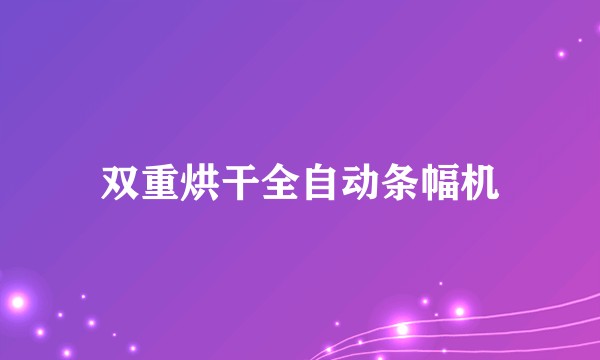 双重烘干全自动条幅机