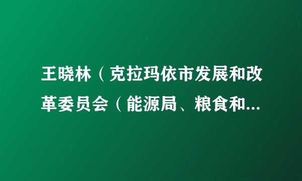 王晓林（克拉玛依市发展和改革委员会（能源局、粮食和物资储备局）副主任（副局长））