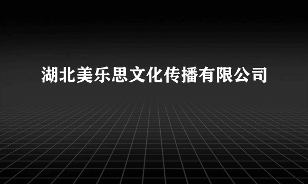 湖北美乐思文化传播有限公司