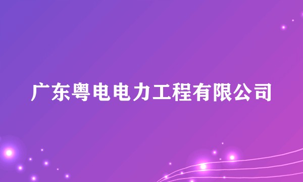广东粤电电力工程有限公司
