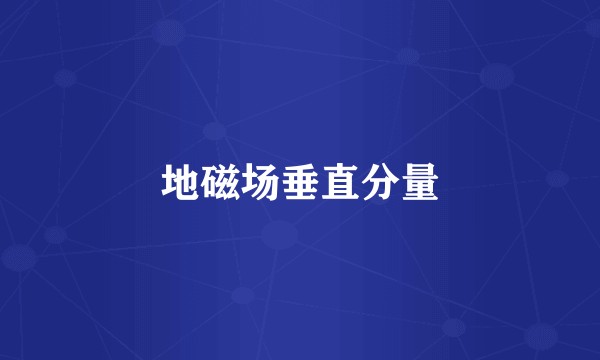 地磁场垂直分量