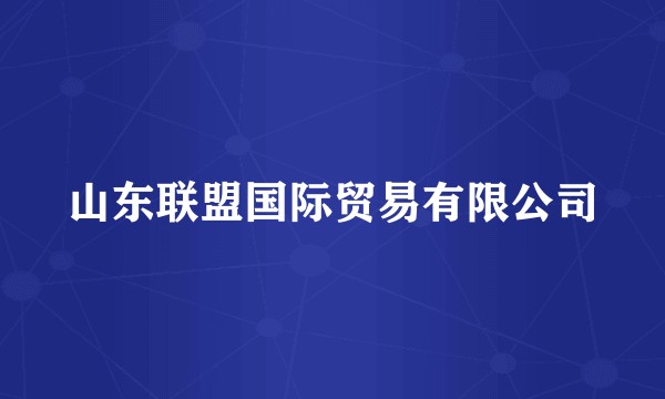 山东联盟国际贸易有限公司