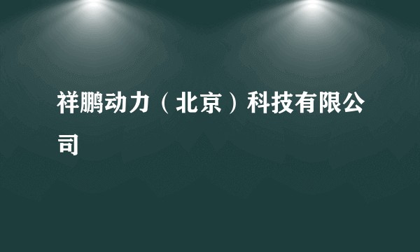 祥鹏动力(北京)科技有限公司