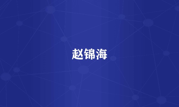 赵锦海