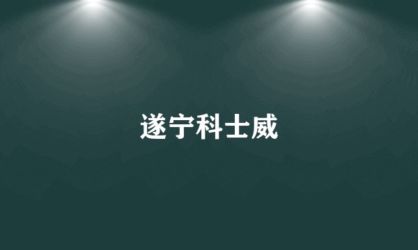 遂宁科士威