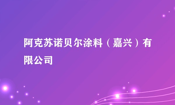 阿克苏诺贝尔涂料（嘉兴）有限公司