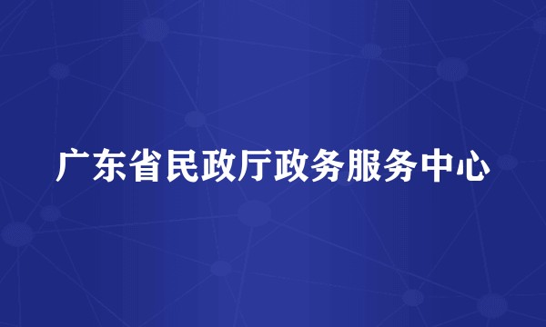 广东省民政厅政务服务中心