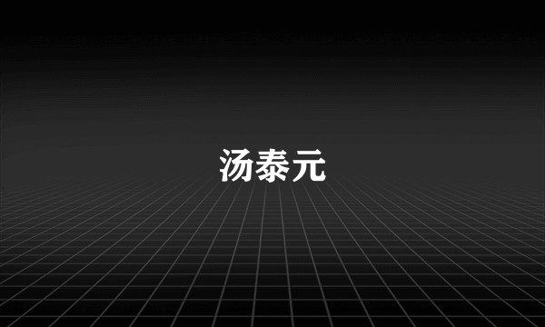 汤泰元