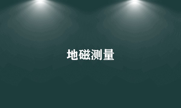 地磁测量