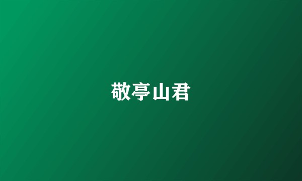 敬亭山君