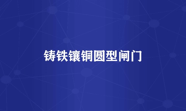 铸铁镶铜圆型闸门