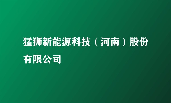 猛狮新能源科技（河南）股份有限公司