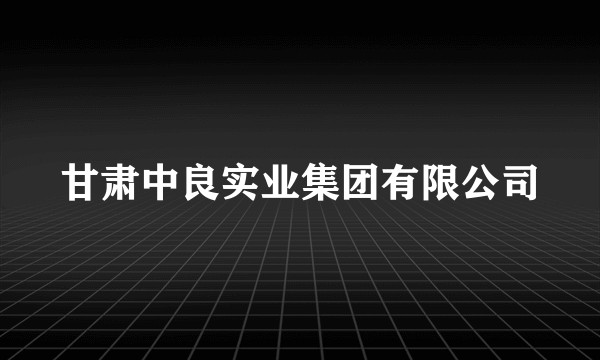 甘肃中良实业集团有限公司