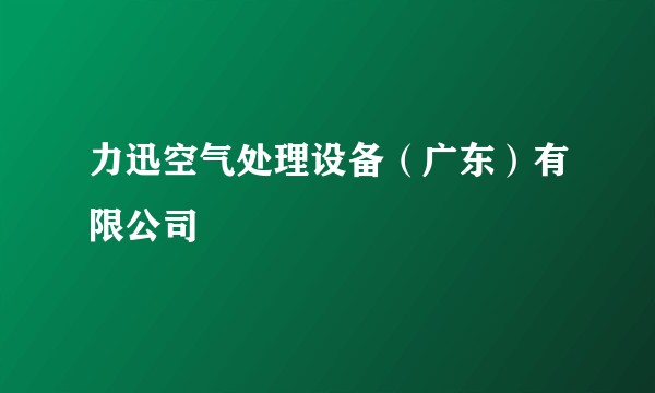 力迅空气处理设备（广东）有限公司