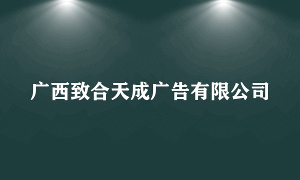 广西致合天成广告有限公司