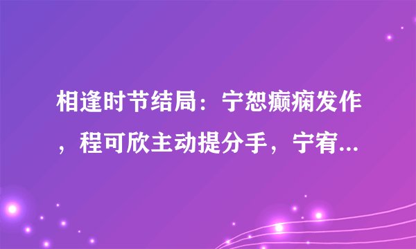 相逢时节结局：宁恕癫痫发作，程可欣主动提分手，宁宥简宏成决裂