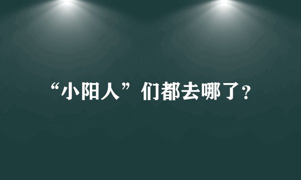 “小阳人”们都去哪了？