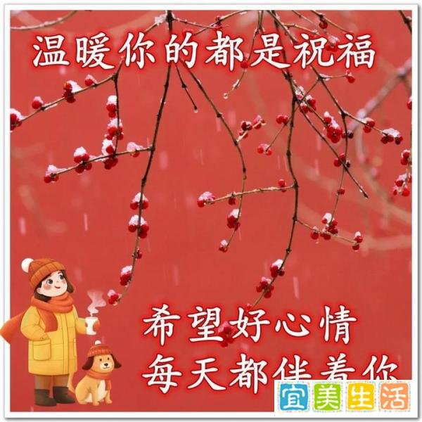 冬天最暖心的早安祝福图片 天冷了祝福朋友的早上好问候